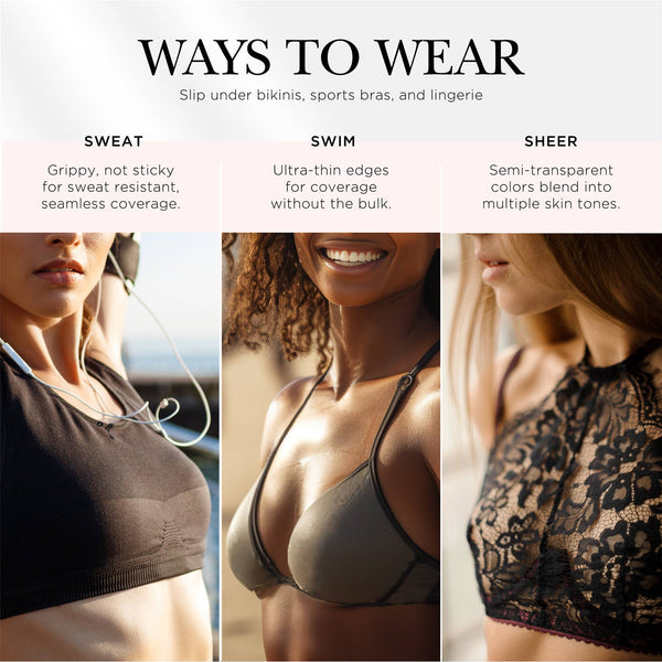 Nippies Skin Non-Adhesive Bra Liner No-show Inserts: Creme / Size 2 (D+ cups)