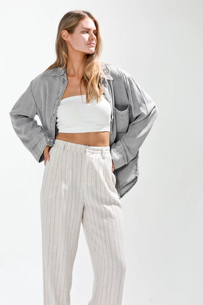Emory Button Up Shirt - Gray