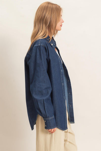 Harper Denim Top - Dark