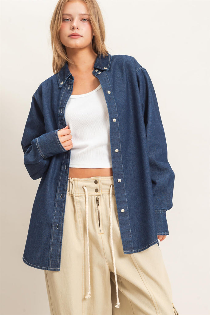 Harper Denim Top - Dark