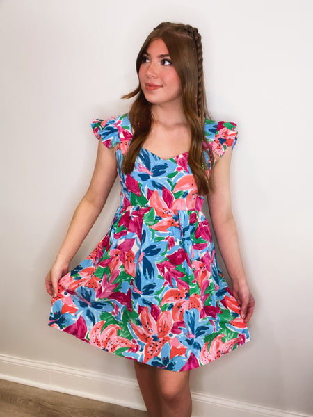 Piper Tropical Print Dress