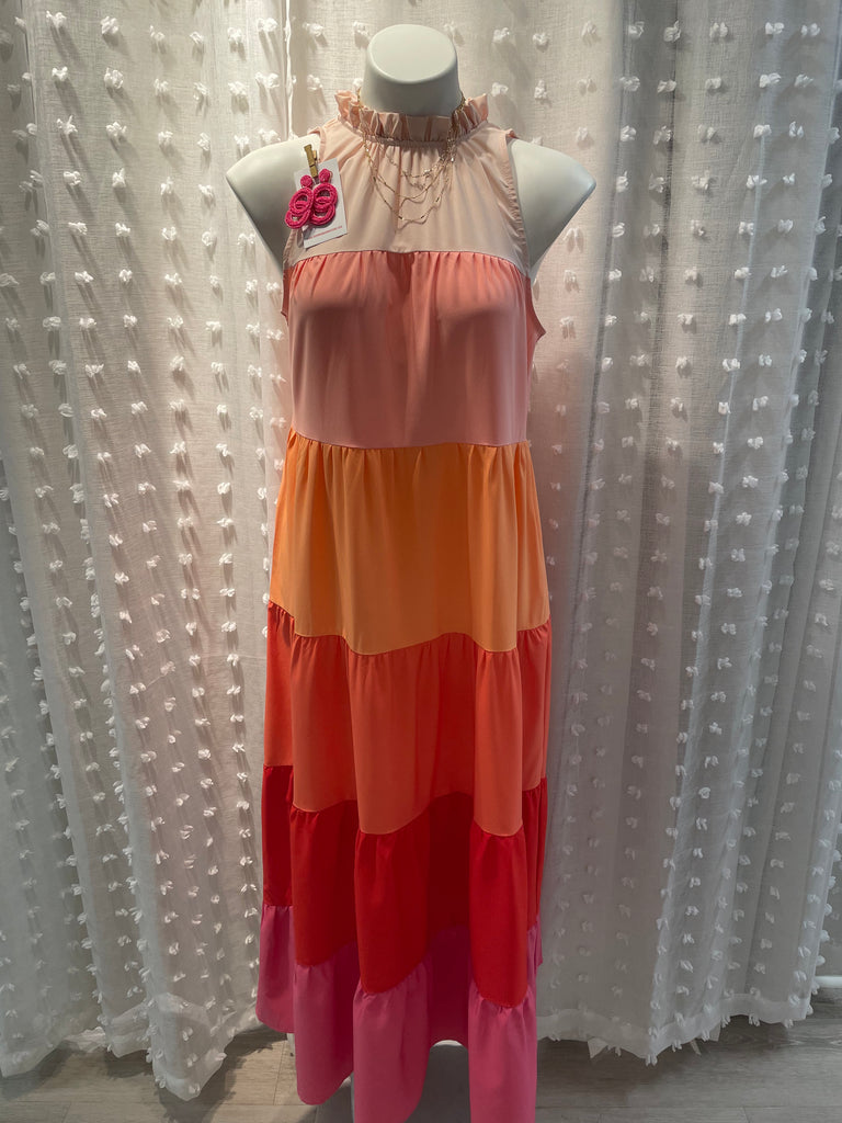 Emma Color Blocked Dress