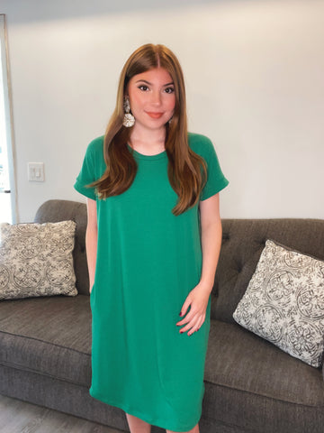 Kylie Ribbed Dress - Green