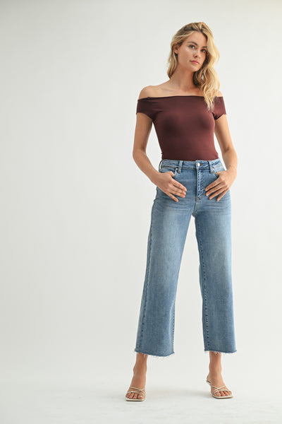 Kendall Slim Wide Leg Jean - Medium Wash