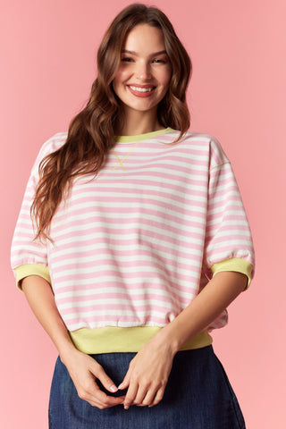 Landry Striped Top - Pink/Lime