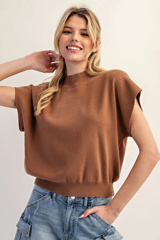 Leah Knit Top - Camel