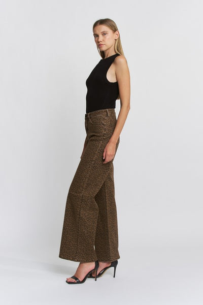 Naomi Leopard Wide Leg Jeans