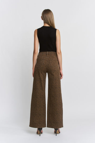 Naomi Leopard Wide Leg Jeans