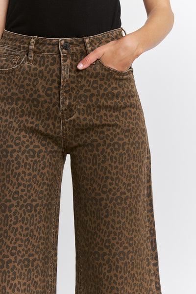 Naomi Leopard Wide Leg Jeans