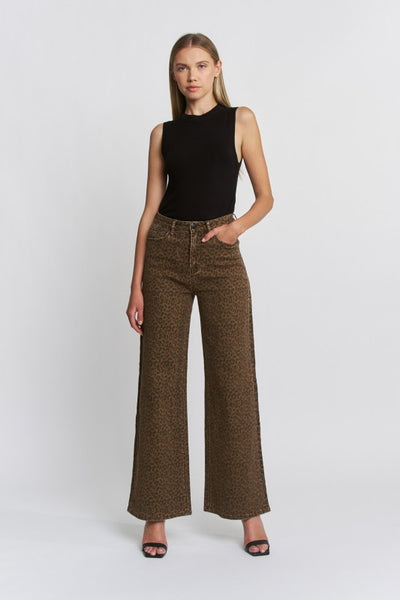 Naomi Leopard Wide Leg Jeans