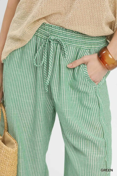 Maisy Striped Pant - Green