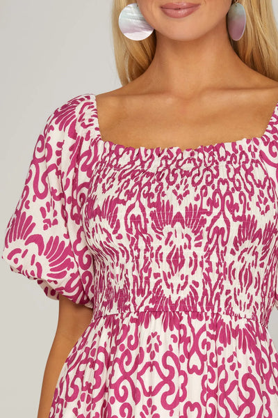 Miriam Dress - Fuchsia