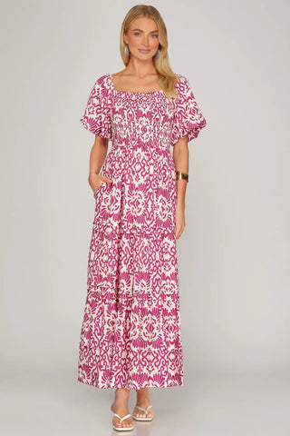 Miriam Dress - Fuchsia