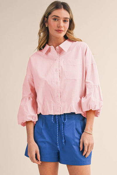 Olivia Button Down Shirt - Pink
