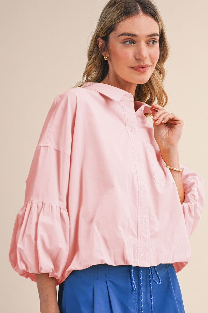 Olivia Button Down Shirt - Pink