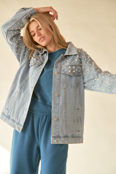 Lilith Pearl Denim Jacket