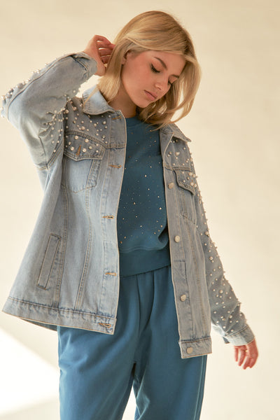 Lilith Pearl Denim Jacket