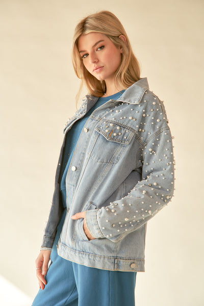 Lilith Pearl Denim Jacket