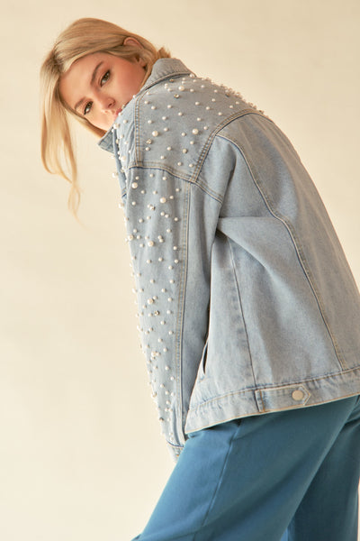 Lilith Pearl Denim Jacket