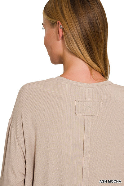 The Perfect Pocket Long Sleeve Tee - Mocha