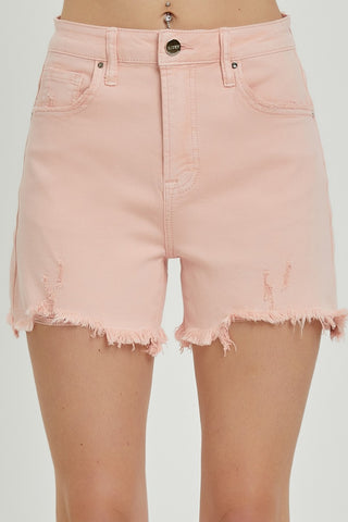 Phoebe High Rise Shorts - Soft Pink