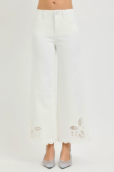 Prestyn Eyelet Jean - Cream