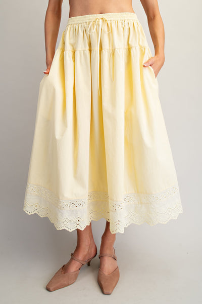 Maddie Eyelet Set - Butter Yellow
