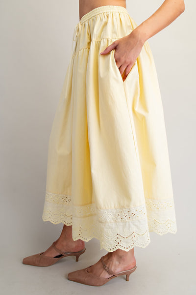 Maddie Eyelet Set - Butter Yellow