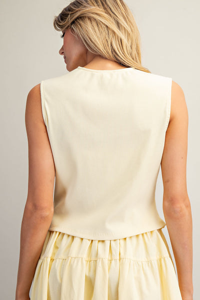 Maddie Eyelet Set - Butter Yellow