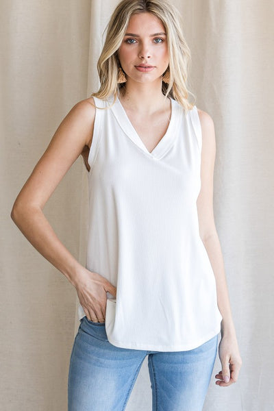 Jada V-Neck Tank - Off White