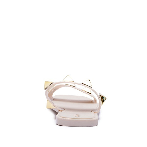 Laurie Studded Jelly Sandal - Off White