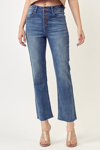 Zayla High Rise Button Fly Jean