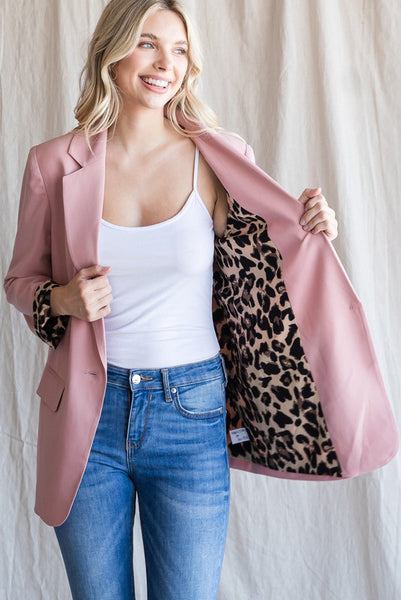 Uptown Girl Blazer - Mauve