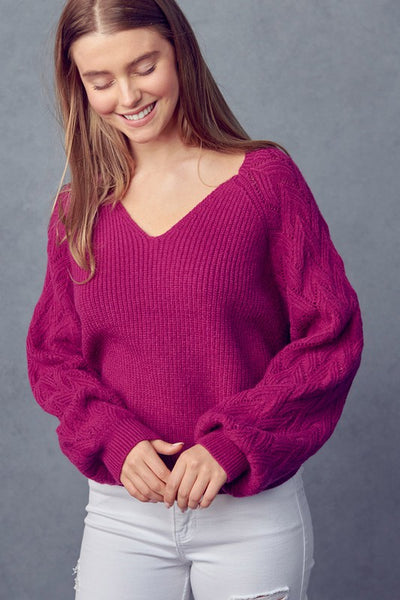 Wear On Repeat Sweater- Orchid