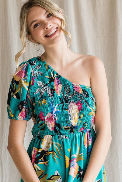 To The Tropics One Shoulder Top
