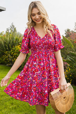 Lucky In Love Floral Dress