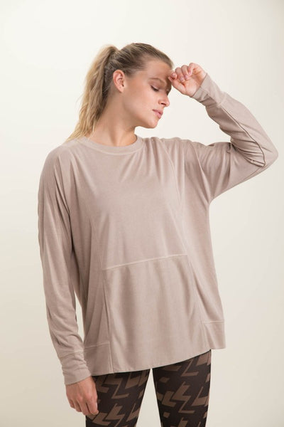 All You Can See Long-Sleeve Top - Khaki
