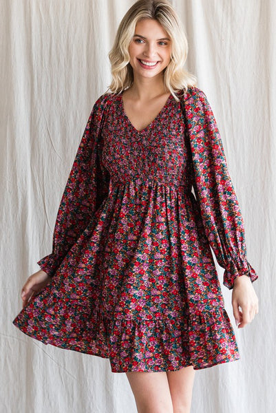 Playful Heart Floral Dress