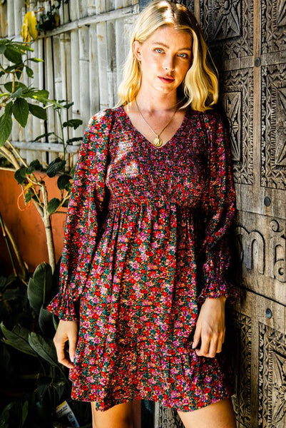 Playful Heart Floral Dress