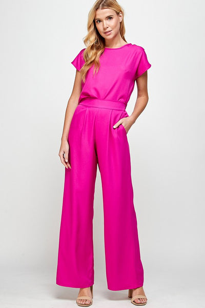 Lucy High Waist Pants - Fuchsia