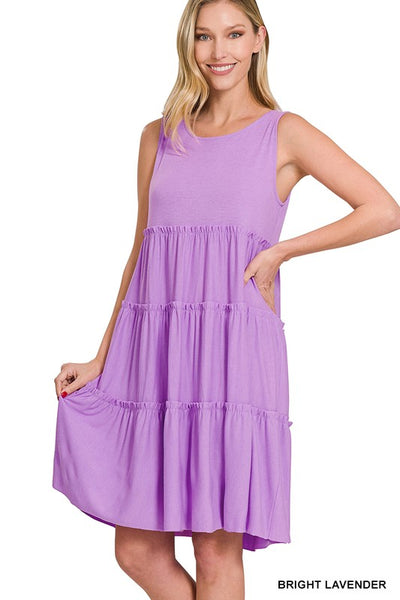 Callie Sleeveless Tiered Dress