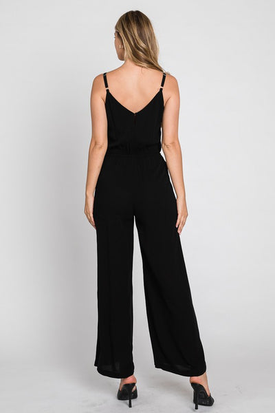 Lily Wide-Leg Jumpsuit - Black