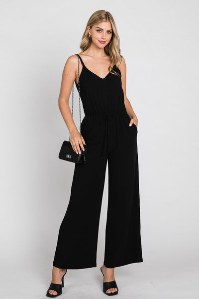 Lily Wide-Leg Jumpsuit - Black