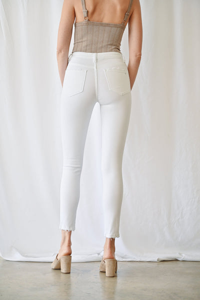 Sutton High Rise Jeans - White
