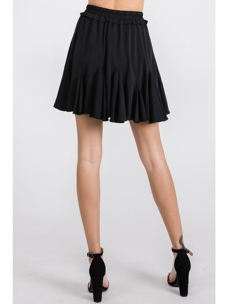 Dela Ruffle Skirt - Black