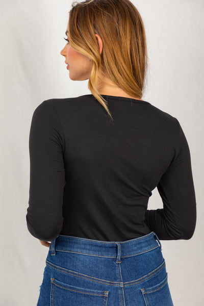 Blissful Babe Bodysuit - Black