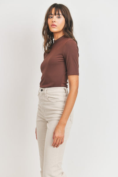 Like a Lady Ribbed Top - Brown
