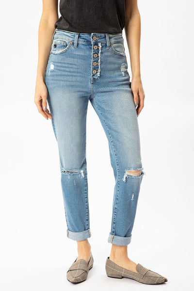 High Rise Cuffed Jean