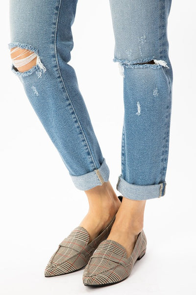High Rise Cuffed Jean