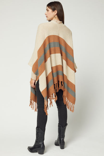 Let's Do Brunch Striped Kimono - Camel